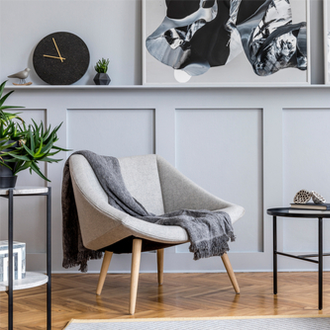 Dekorace do obývacího pokoje ve skandinávském stylu
