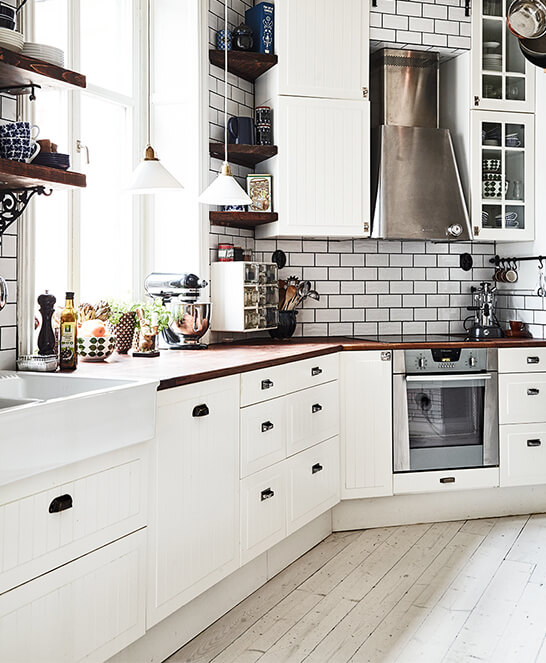 kuchyně ve skandinávském stylu inspirace kuchyňská linka