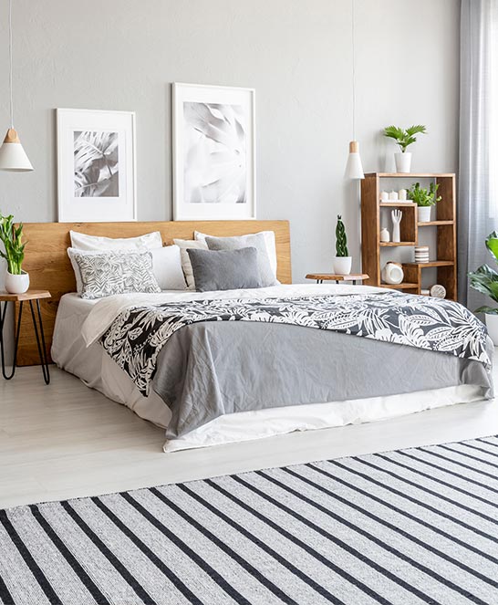 Povlečení ve skandinávském stylu inspirace postel s povlečením