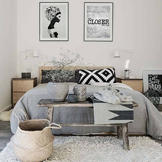 ložnice ve skandinávském stylu inspirace krásná ložnice