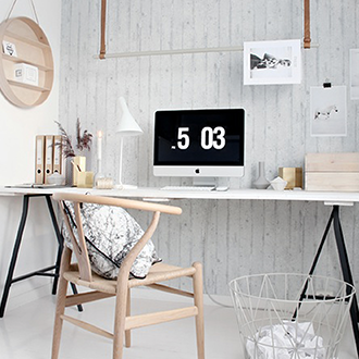 Kancelář ve skandinávském stylu inspirace na kancelář