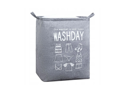 Praktický koš na prádlo se šňůrkou WASHDAY 50x40x50 cm