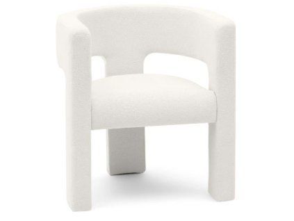 Bílé designové křeslo ALPAH B s moderním a minimalistickým vzhledem