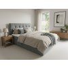 Čalouněná postel boxspring DIRELIS TRINITY 160x200 cm šedá s komfortním designem