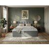 Čalouněná postel boxspring DIRELIS TRINITY 160x200 cm šedá v elegantním provedení