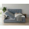 Čalouněná postel boxspring DIRELIS TRINITY 160x200 cm šedá s čalouněným čelem