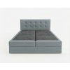Stylová čalouněná postel boxspring DIRELIS TRINITY 160x200 cm šedá s vysokým čelem