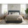 Elegantní čalouněná postel boxspring DIRELIS VIBE 180x200 cm tmavě šedá s čelem