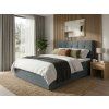 Čalouněná postel boxspring DIRELIS VIBE 180x200 cm tmavě šedá s komfortním designem