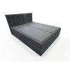 Stylová čalouněná postel boxspring DIRELIS VIBE 180x200 cm tmavě šedá s vysokým čelem